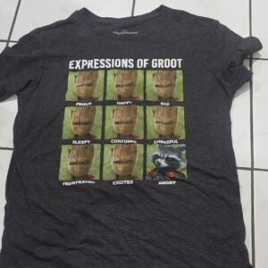 Marvel Groot Expressions Charcoal T-Shirt